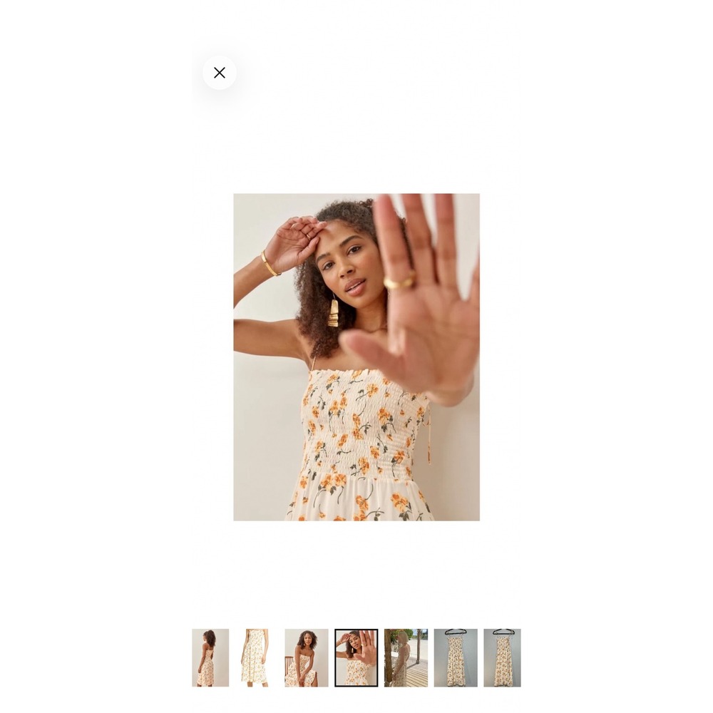 Reformation Sable Limonada
Floral Midi Dress Size S